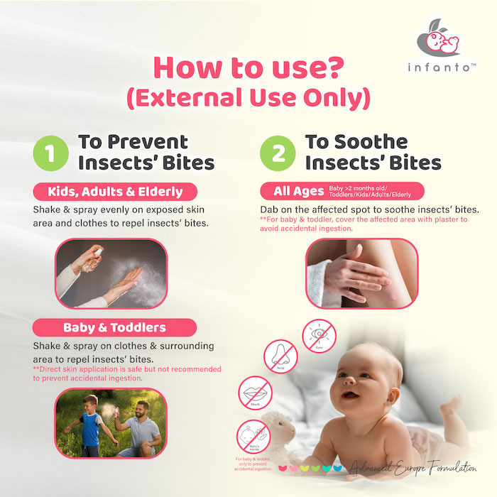 infanto baby and pregnancy mommies buzze repel mosquito repellent spray lotion 婴孩孕妇安全使用防蚊液